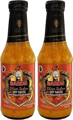 Baron West Indian Hot Pepper Sauce 14oz (Pack of 2)