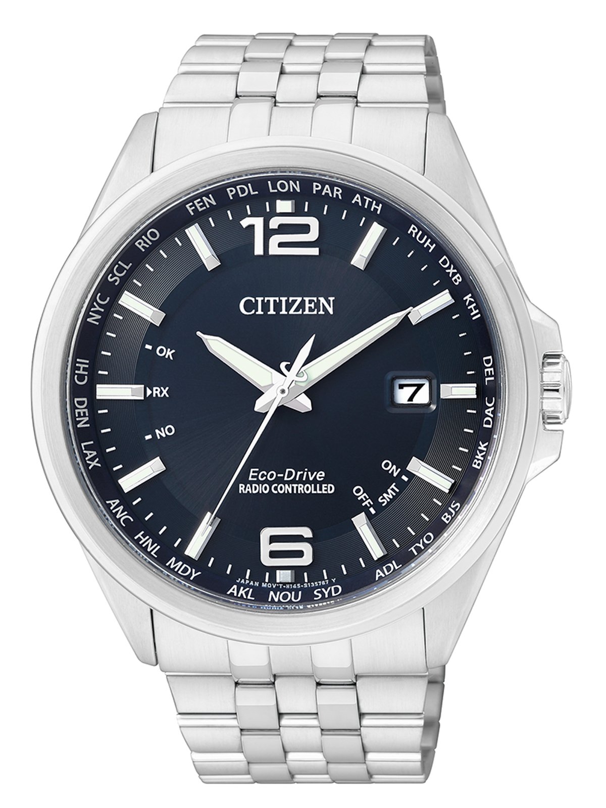 Citizen Herren Analog Eco-Drive Uhr mit Edelstahl Armband