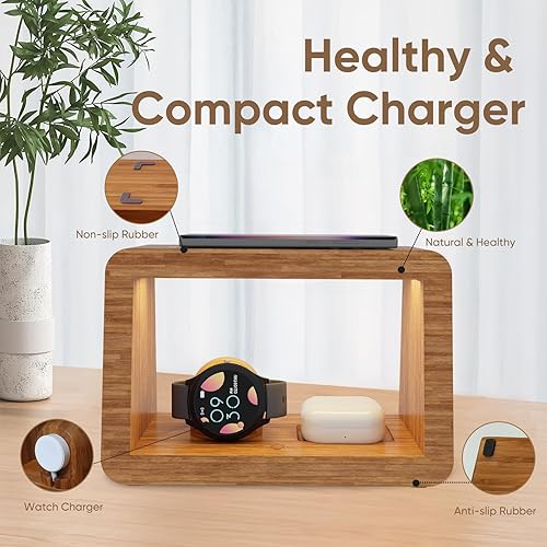 Miniatura 7 de Estación de carga inalámbrica para Samsung Galaxy, para estación de carga de alta velocidad Samsung, estación de carga de teléfono inalámbrico,