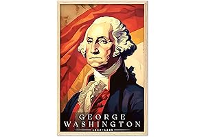 George Washington Poster - Patriotic Wall Art for Home, Office, History Buffs