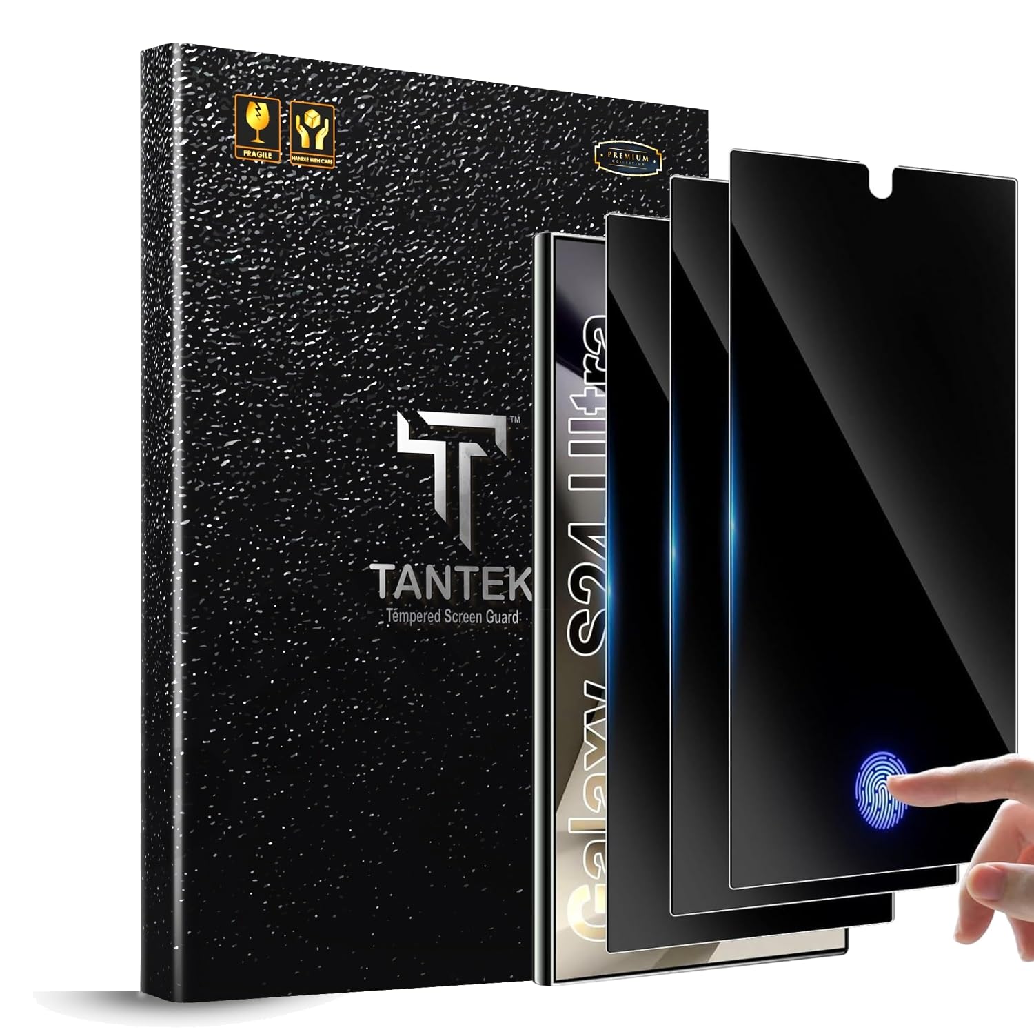 TANTEK Privacy Tempered Glass for Samsung Galaxy S24 Ultra [Fingerprint Unlock Supported] [Case Friendly] [Diamond Hard 9H] Anti-Spy Screen Protector Guard for Samsung S24 Ultra -Pack of 1 (B0CTQV58FK) Amazon Price History, Amazon Price Tracker