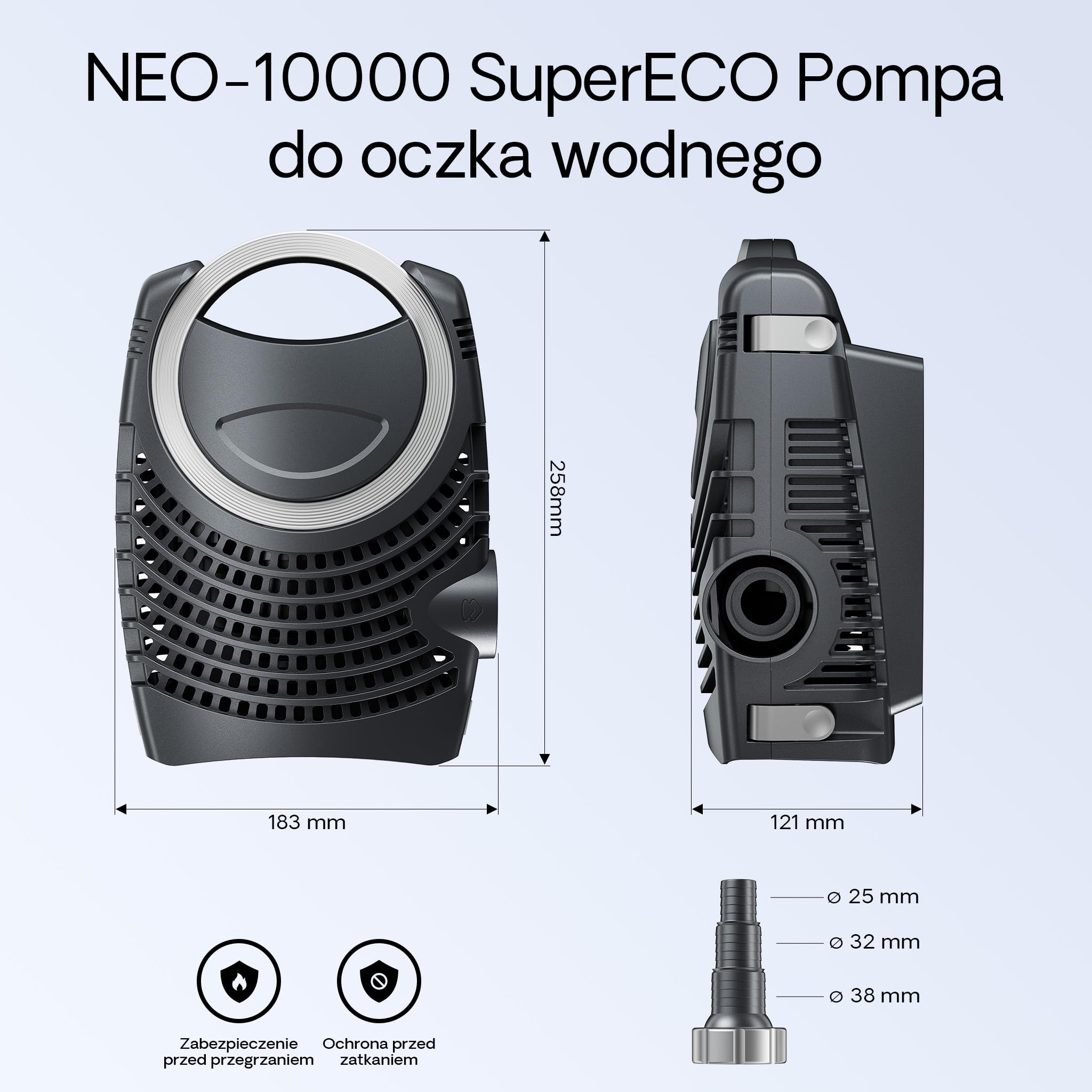 SunSun Kompletny zestaw: CBF-350C filtr do oczka wodnego do 90000 l, filtr do stawu jako filtr przepływowy, NEO10000 SuperECO pompa do oczka wodnego 10000 l/h 80 W, CUV-236, oczyszczacz stawu UVC z