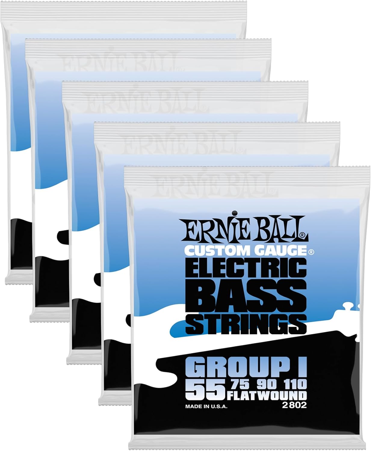 4 PACK Ernie Ball 2802 Flatwound Group I Electric Bass