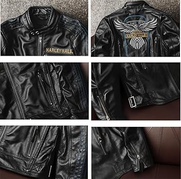 Amazon.co.jp: [VIIBOY] 本革バイクジャケット 本革ジャケット