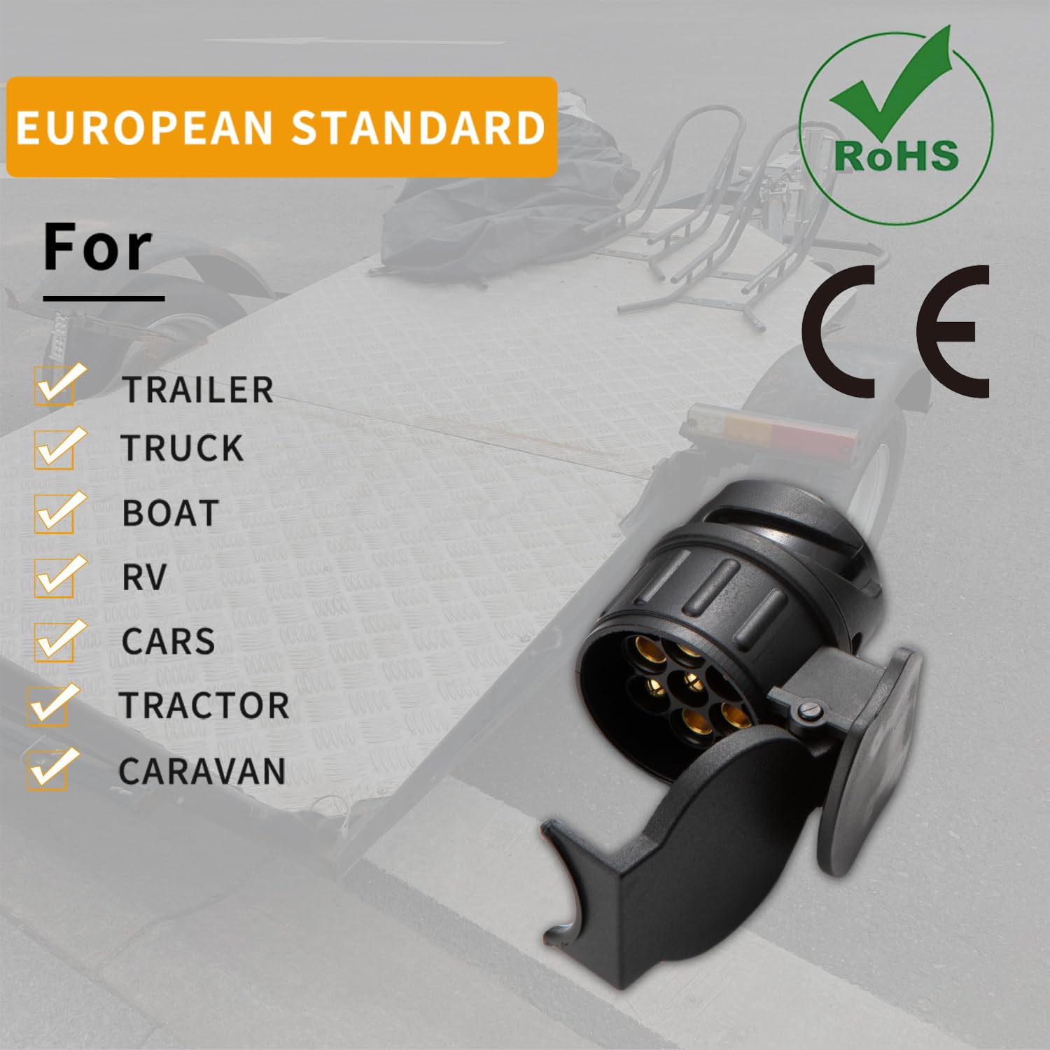 Adaptateur Remorque 7 Vers 13 Broches Feuunly - Prise Étanche 12V Pour Caravane, Camping-car