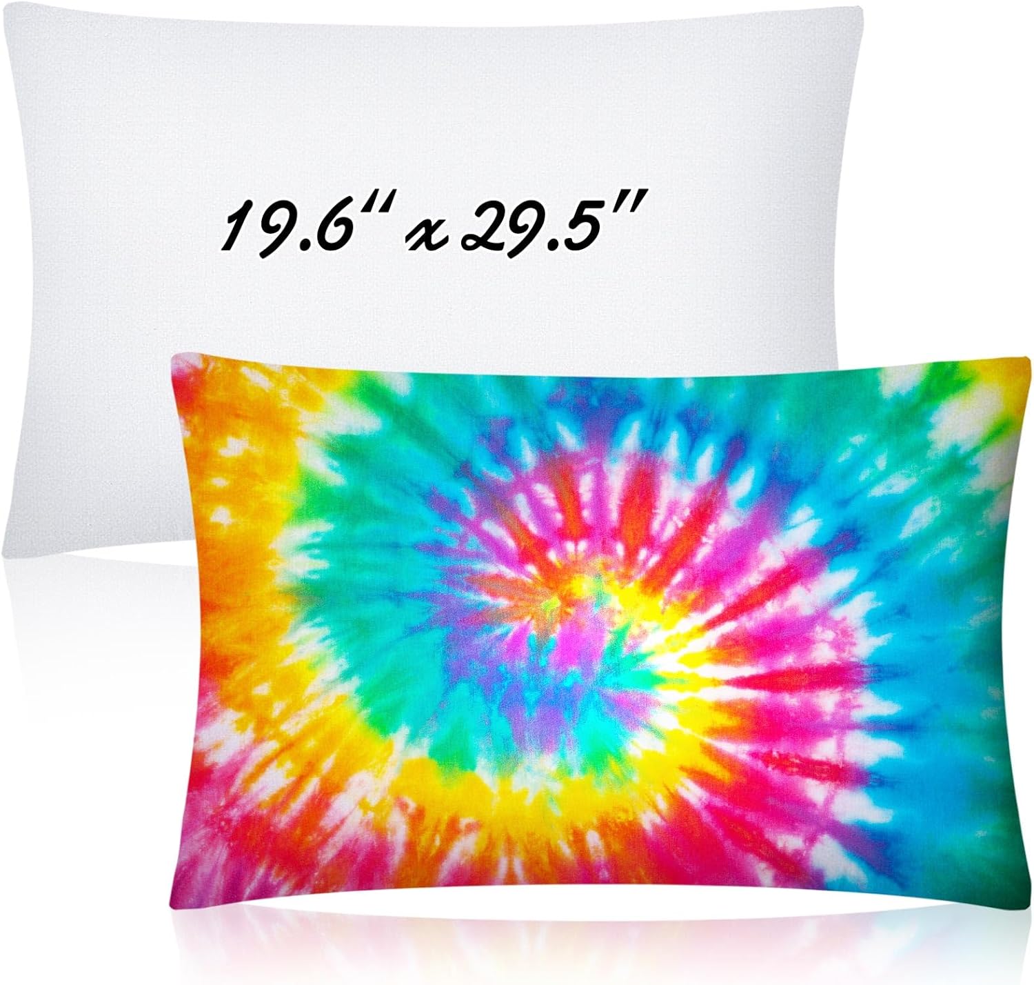 SmoothNovelty 2 Pieces White Blank Pillow Case for Tie Dye