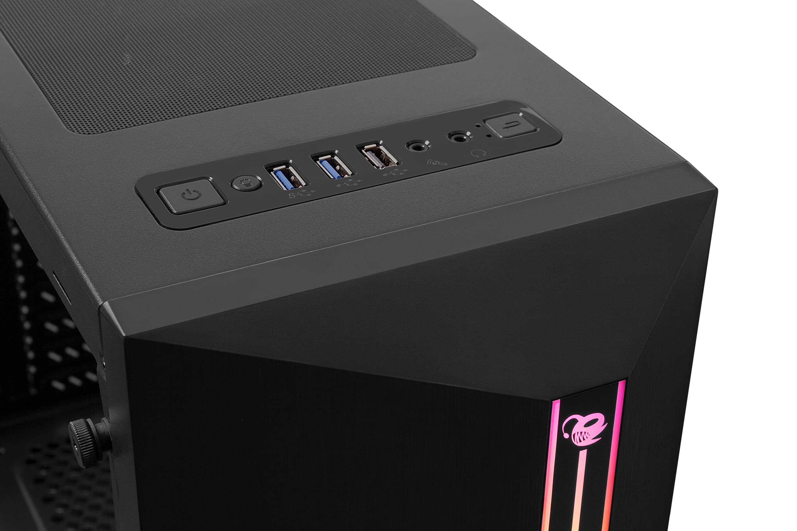 DeepGaming DGC-A200 - PC Gaming Box ATX/microATX, okno boczne ze szkła hartowanego, oświetlenie A-RGB, kompatybilne z chłodzeniem cieczy PC. Kolor czarny