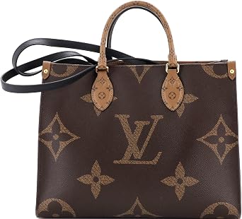 Pre-Loved OnTheGo Tote Reverse Monogram Giant MM, Brown