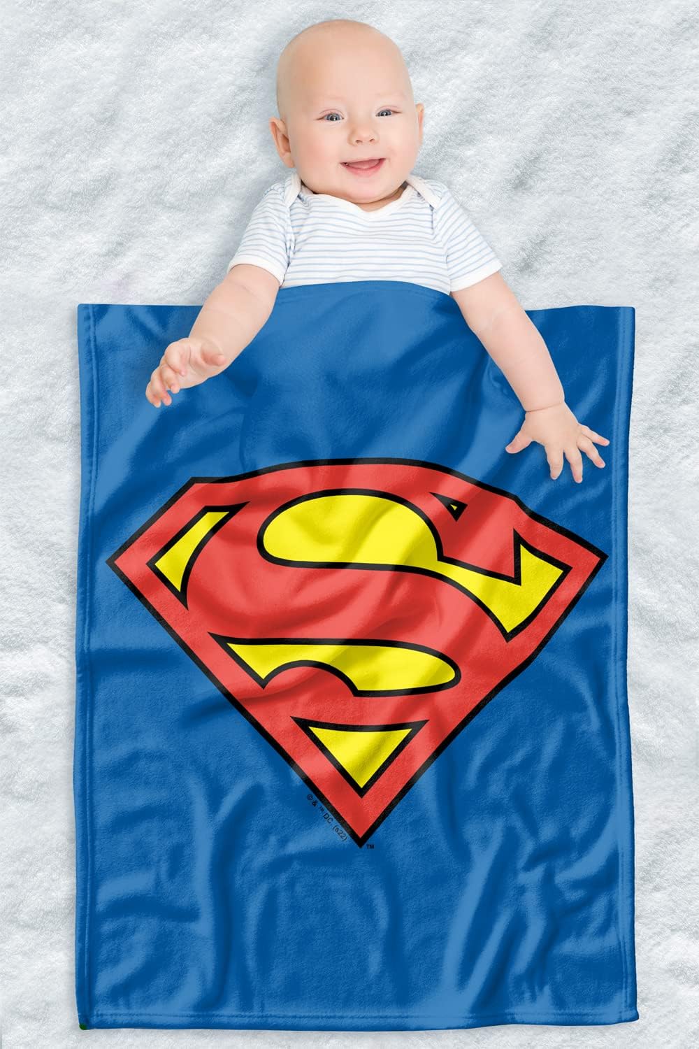 LOGOVISION Superman Lightweight Baby Blanket, 30″X40″, Classic Logo Unisex for Infants Girls & Boys