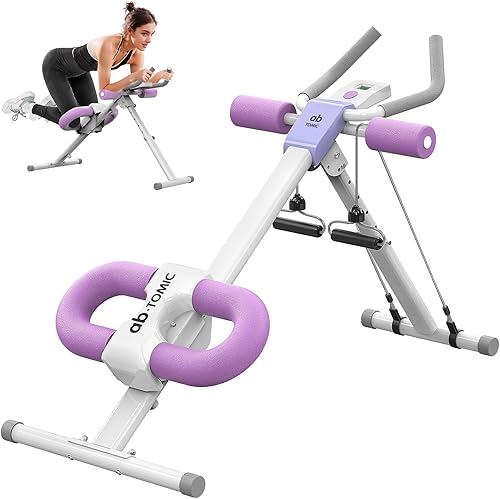 Máquina de abdominales, equipo de entrenamiento abdominal ajustable, máquina de abdominales y sentadillas para entrenamiento de estómago, entrenador