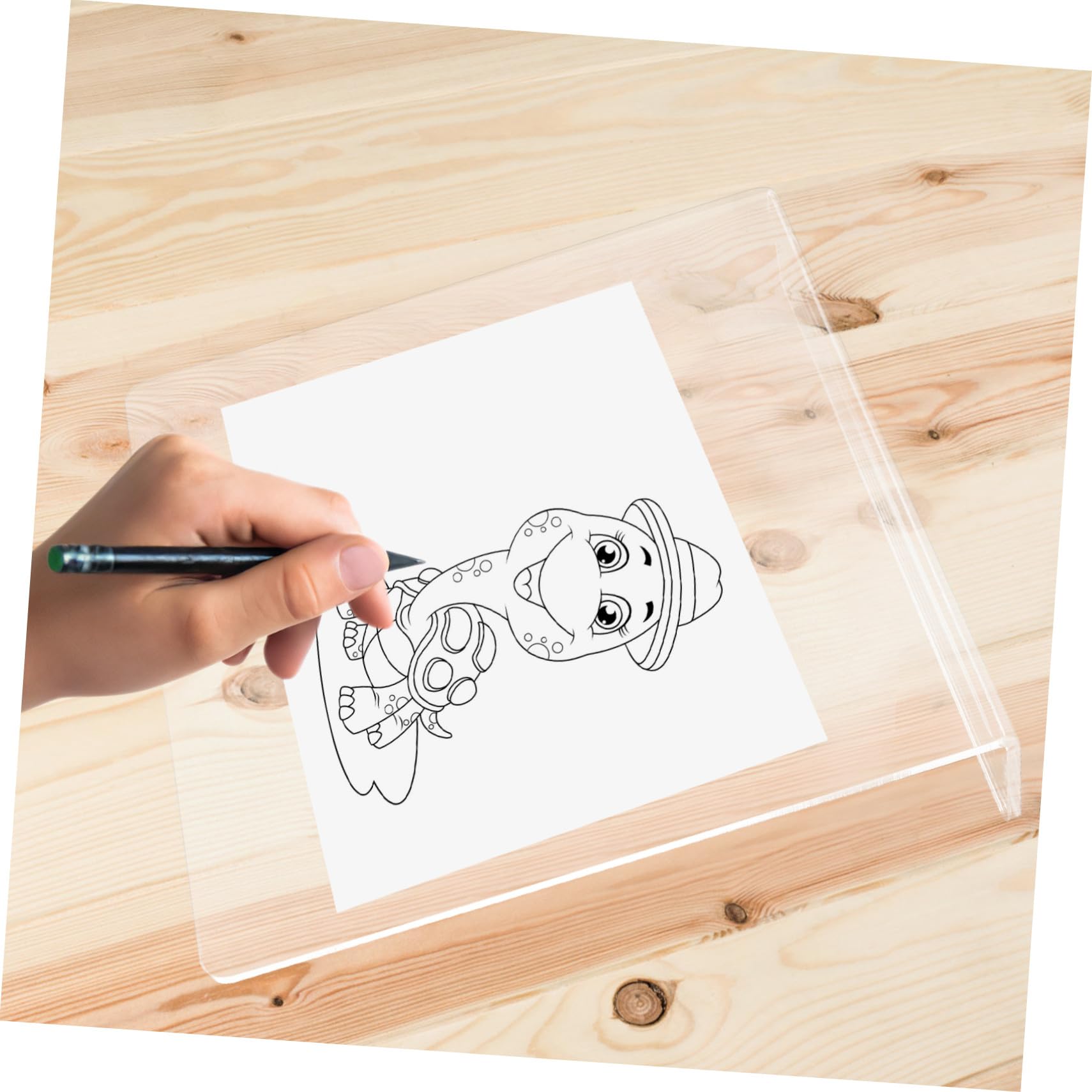 Sewroro Tablero de Dibujo Acrílico Inclinado y Protección para Cuello para Escritorio Soporte Multipropósito Adecuado para Manualidades y Pintura