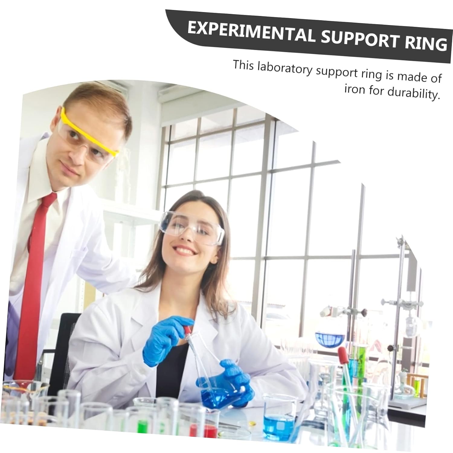 3pcs Lab Support Retort Rings Iron Ring Holders for Chemistry Factory Lab Use Sturdy and Practical Excellent Craftsmanship