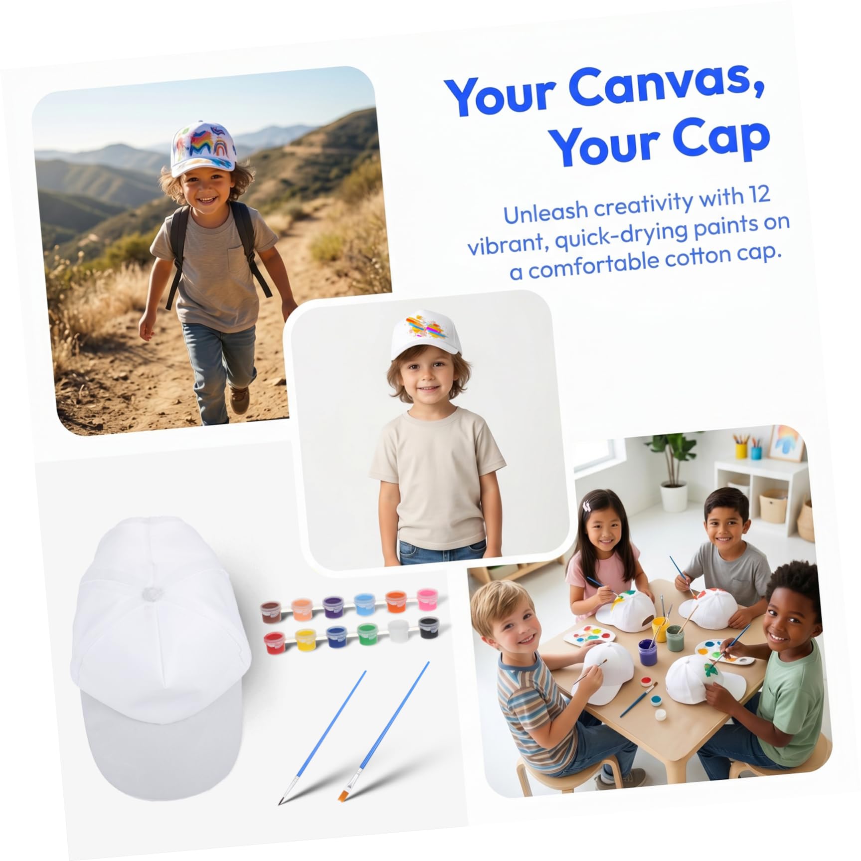 Toyvian 24 Pezzi Cappellini Baseball in Cotone Leggero Bianco con Vernice Acrilica Sicura per Attività Fai da Te Feste e Sport Cappelli per Progetti Creativi e Gruppi