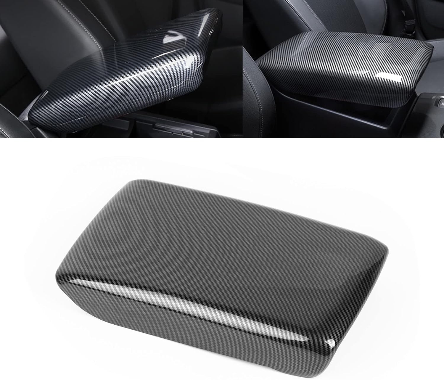 x xotic tech Car Center Console Cover Armrest Box Protector Trim Compatible with Honda Civic 11th Gen 2022 2023 2024 2025 Interior Accessories (Carbon Fiber Style)