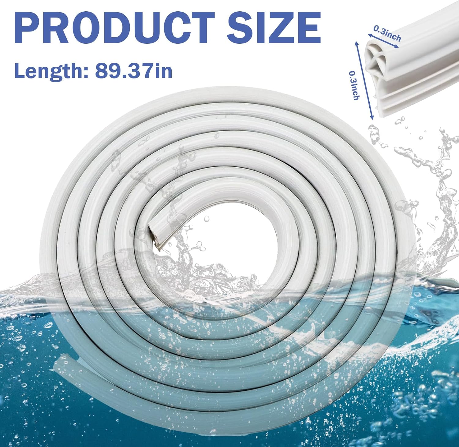 WD08X10057 Dishwasher Doorasket Seal with Right WD8X227 and Left WD8X228 Pipe Corner Baffle, Fit for GE Dishwasher Door Gasket with WD08X10014 PS958908 AP3798079