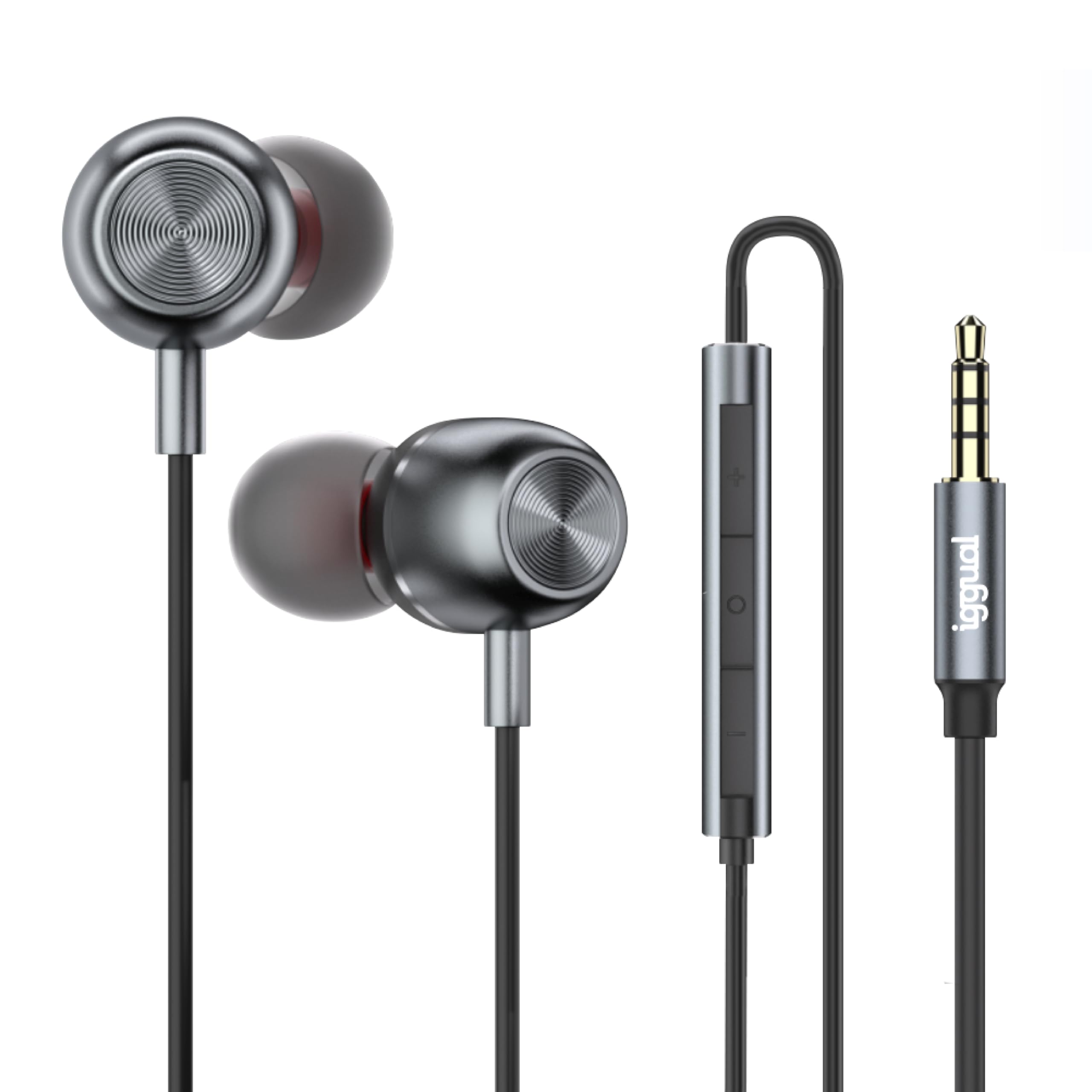 iggual Auriculares con micro intrauditivos Jack3,5