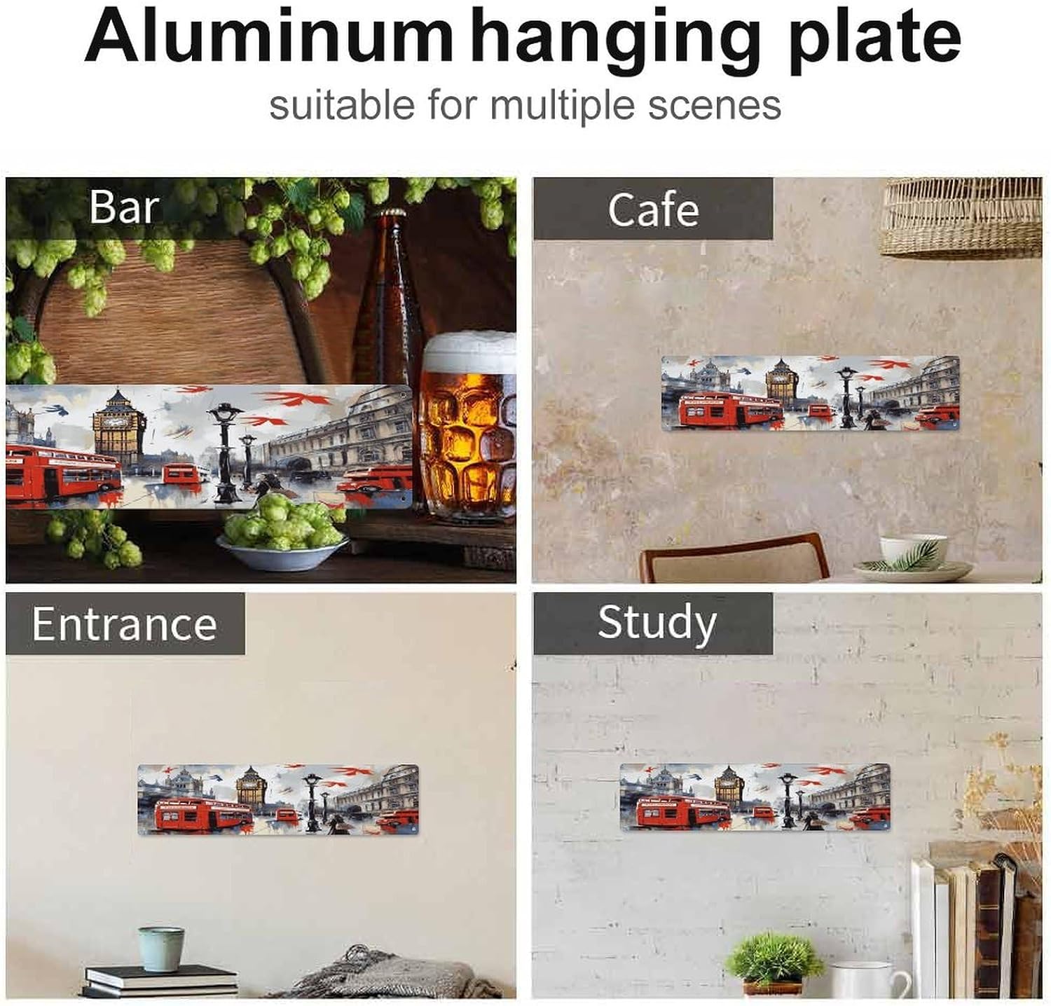 London Wall Decor Aluminum Poster Sign image 5