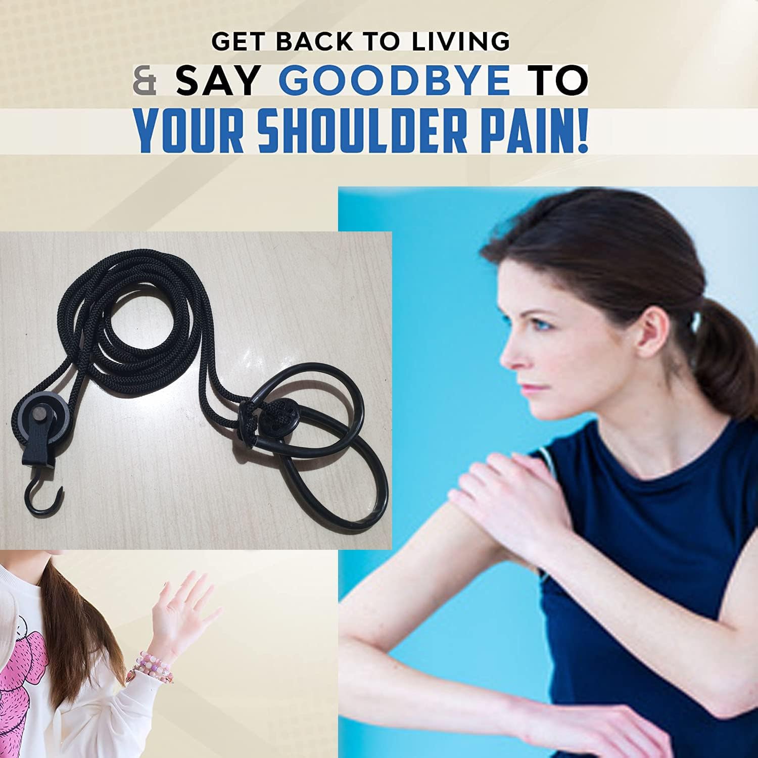 RDE home care Shoulder Hand pully For physiotherapy paralysis exercise equipment Rope Exerciser Pully 4 71eboLETFgL. SL1500