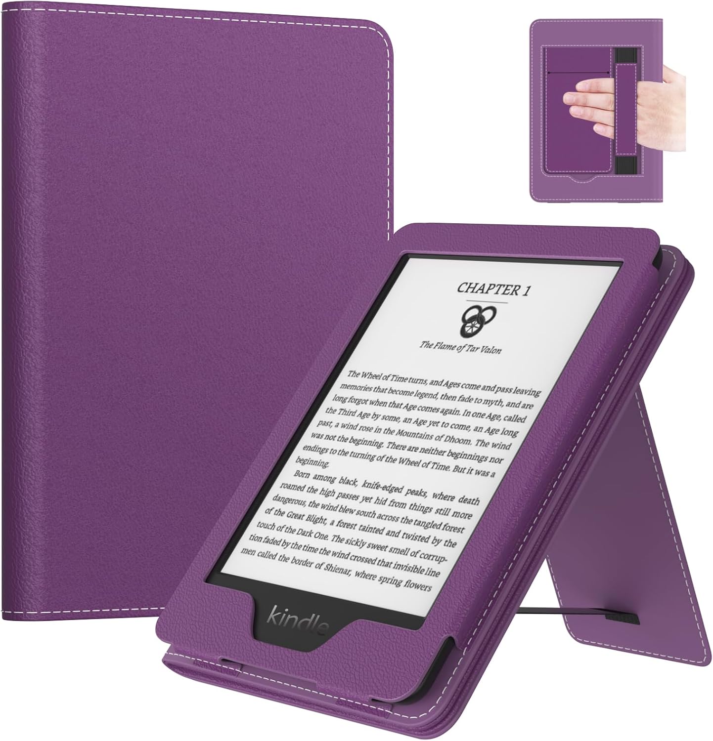 MoKo Case for 6" E-Reader(11th Generation,2024/2022), Lychee Deep Purple
