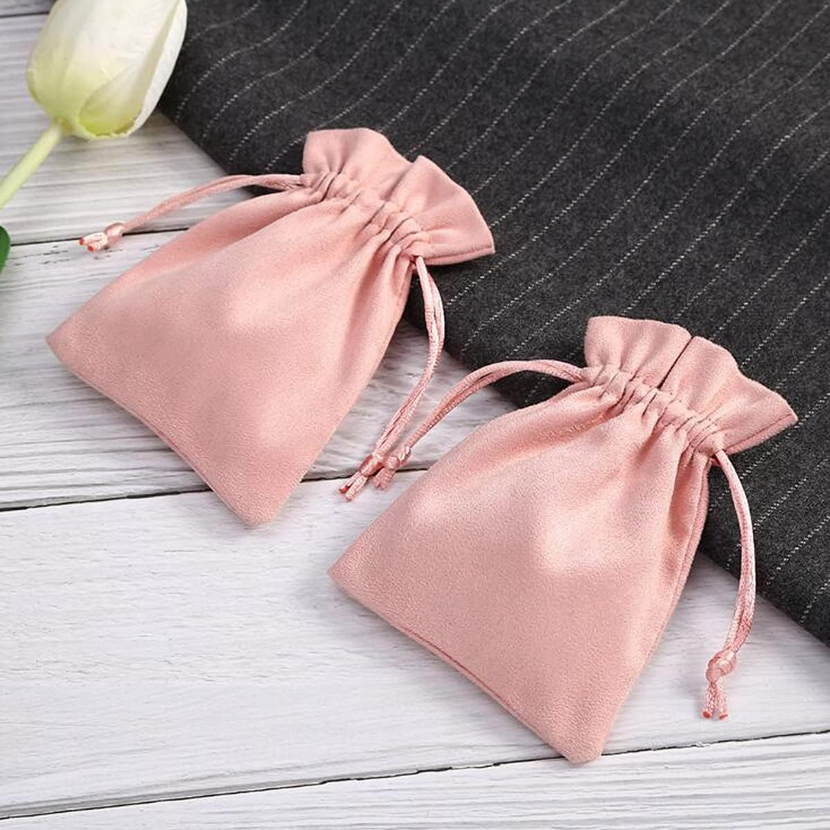30 Pcs Pink Velvet Drawstring Bags Jewelry Pouches Jewelry Gift Bags Pouches Wedding Favors,2.8x3.5 inch - Image 6