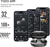 Vista 4 de TOZO Auriculares inalámbricos con micrófono integrado, llamadas claras, ergonómicos, ligeros, Bluetooth de 5.3 pulgadas, impermeables, sonido