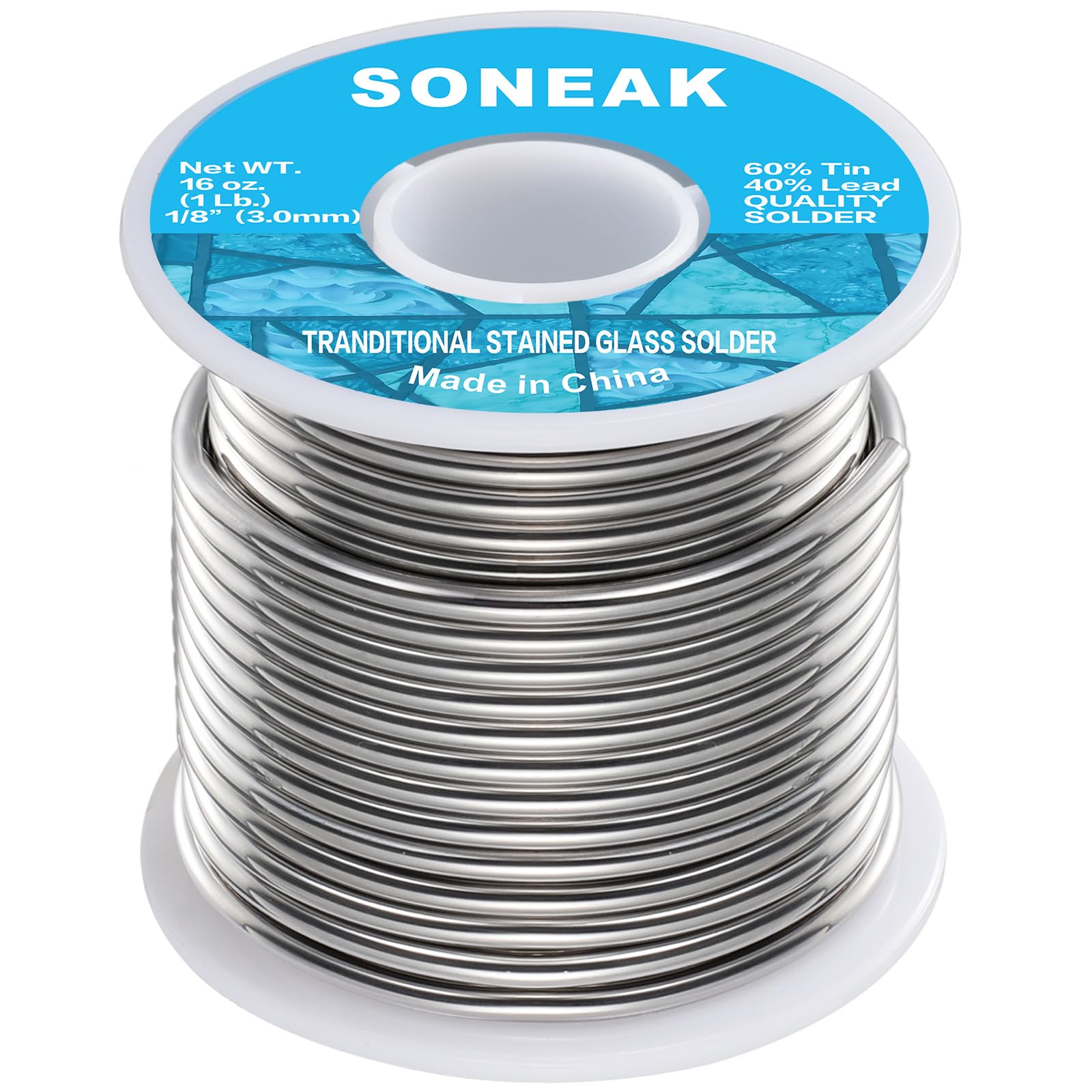 Fil à souder 60/40 pour vitrail (3,0 mm 455 g)