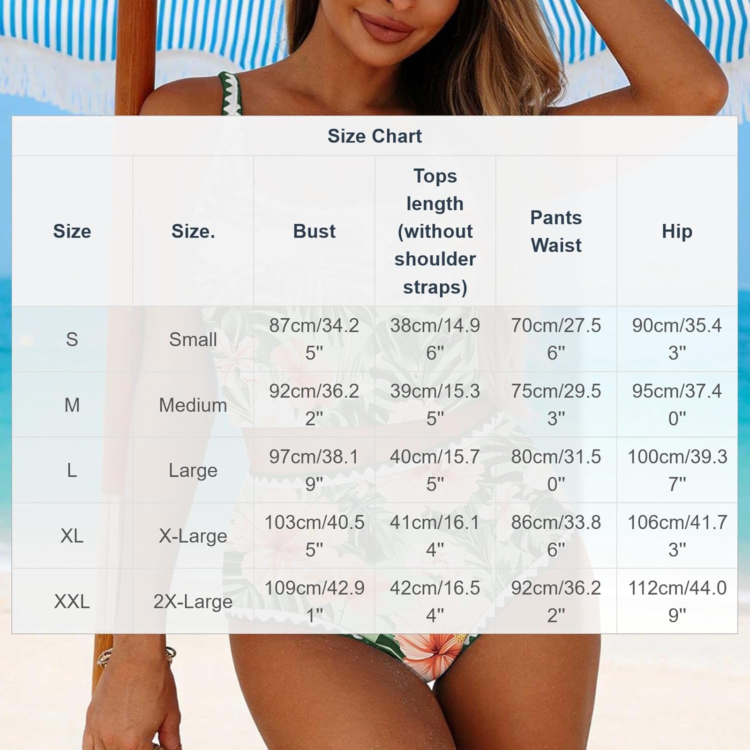 YRAETENM Women's Bikini Sets Modest Two Piece Tummy Control Bathing Suits Whip Stitch Scoop Swim Top with High Waisted Bottom