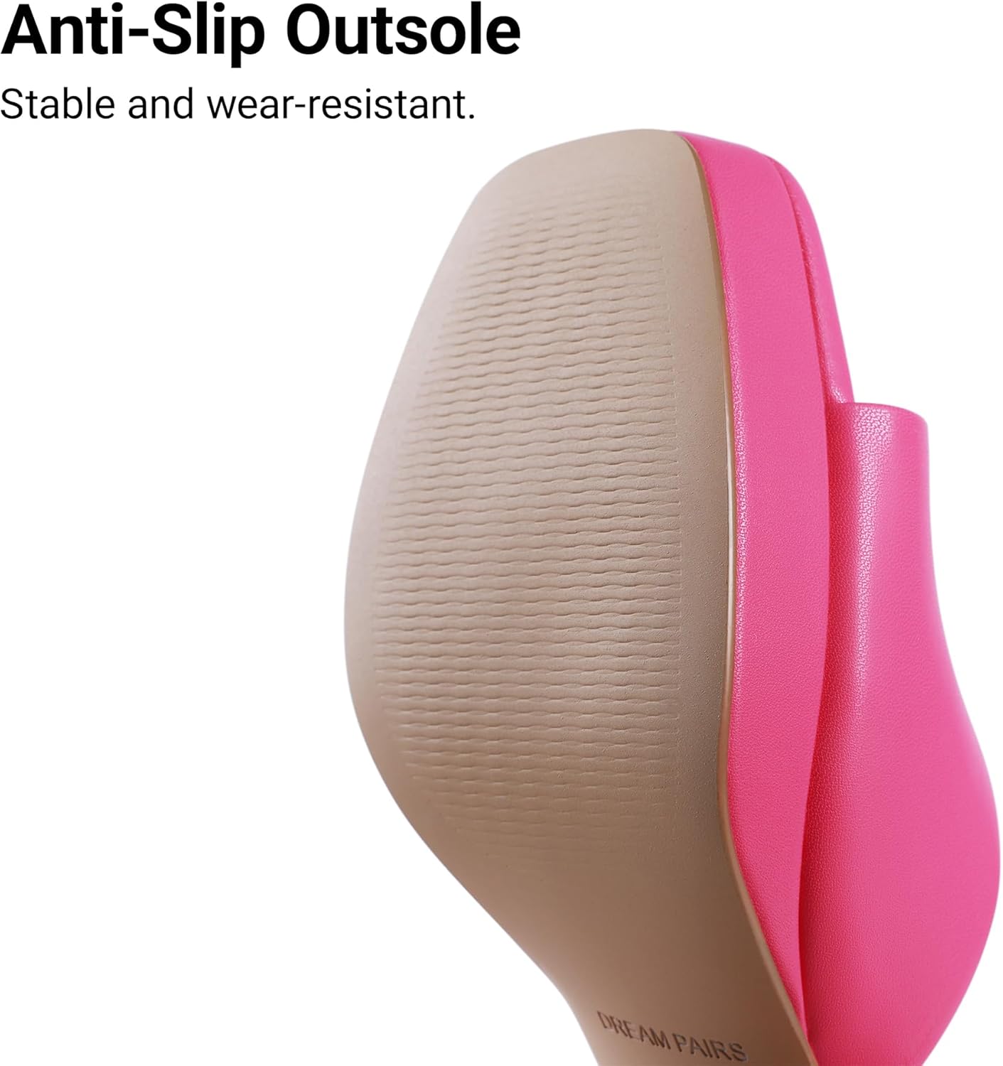 DREAM PAIRS Women's Platform Block Heel Mule Sandals, Square Toe Ankle Strap Slip On Comfortable Heeled Sandals for Party Wedding Shoes - Image 7