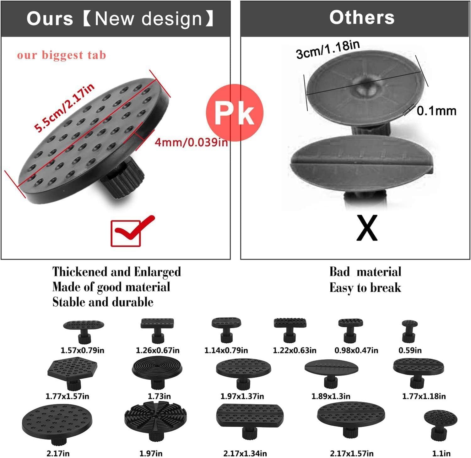Auto Dent Puller Kit, Car Paintless Dent Repair Tool for Automobile Body/Motorcycle Body/Refrigerator Dent Removal