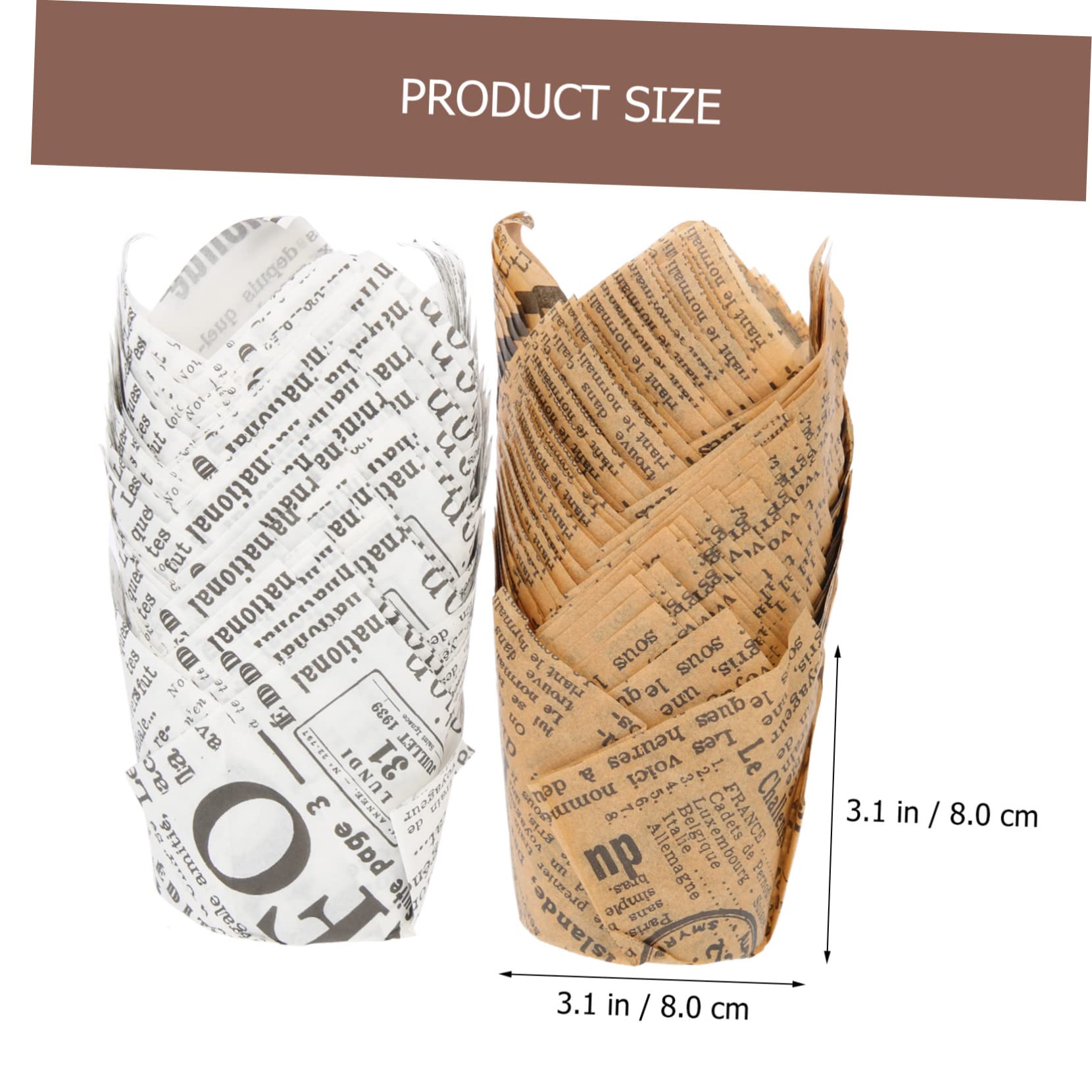 Cabilock Lot De 4 Caissettes À Muffins En Papier Antiadhésives Lot De 100 Pièces.