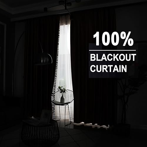 Miniatura 3 de OWENIE Cortinas opacas totales para dormitorio de 84 pulgadas de largo, 2 paneles de cortinas de terciopelo con estampado de cebra para sala de
