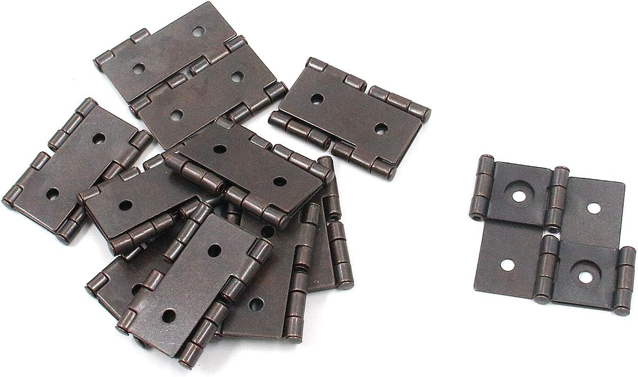 Tulead 10PCS Double Acting Hinges Folding Screen Hinges Gate Hinges Iron Door Hinges Iron Cabinet Hinges 2.1" Length with Screws