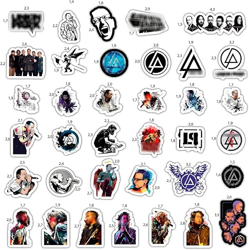 Miniatura 3 de BulbaCraft 36 calcomanías de rock, calcomanías de banda para adultos, calcomanías de rock, calcomanías de metal nu