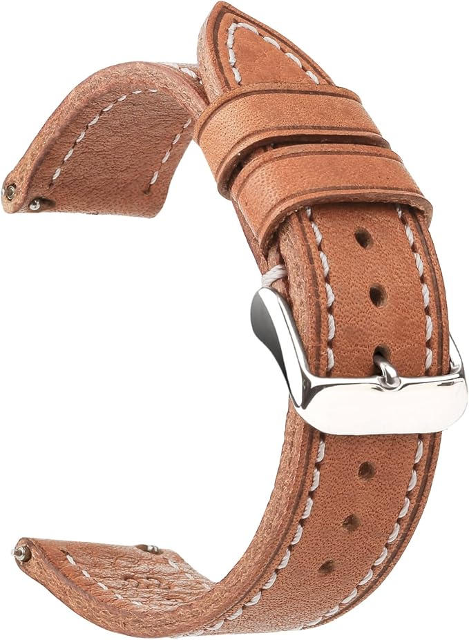 Berfine Soft Vegetable Tanned Leather Watch Bands, Quick Release Watch ...