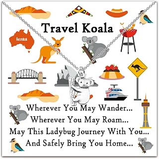 Travel Koala Necklace Australian Animal Jewelry Travel Lover Gift Australian Fan Gift Koala Bear Gift For Traveller