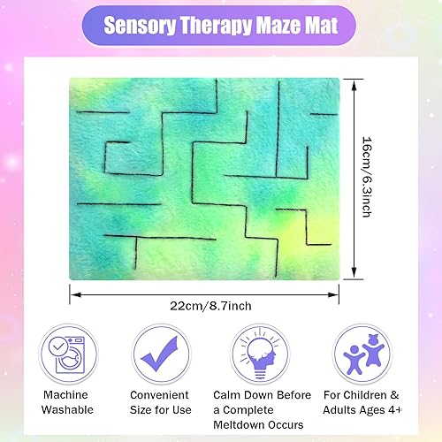 Miniatura 2 de Paquete de 2 tapetes de laberinto de mármol, juguetes sensoriales táctiles sensoriales para aliviar el estrés, juguetes para aliviar la ansiedad,