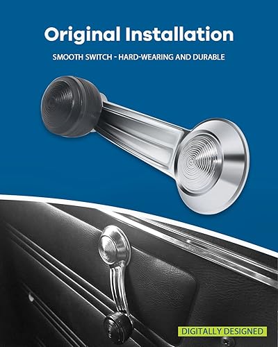 Miniatura 3 de LUJUNTEC Manijas de puerta para interiores, manija de manivela de ventana, manijas de puerta delantera y trasera del conductor, lado izquierdo del