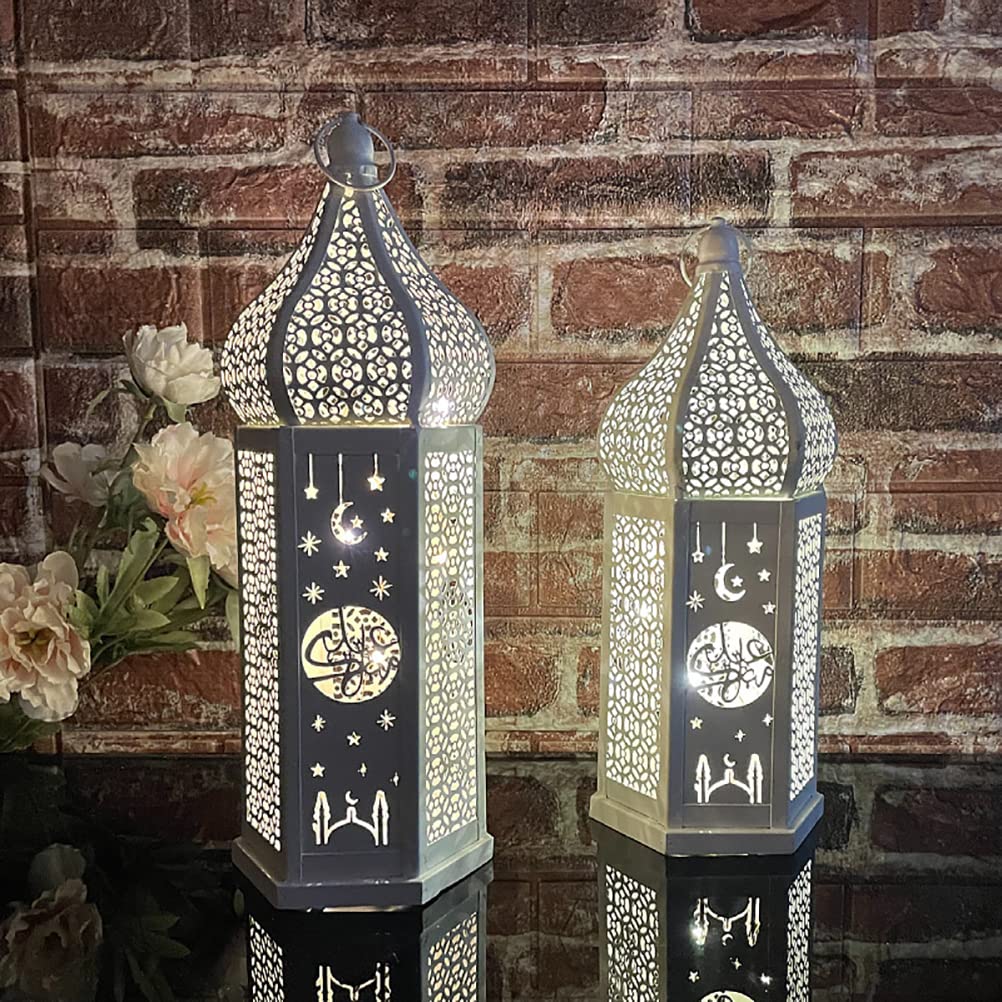 HAOSHICS Ramadan Eid - Filo di luci a LED, lanterne Eid, decorazione per la casa, in stile musulmano, per feste, bistrot HAOSHICS Ramadan Eid - Filo di luci a LED, lanterne Eid, decorazione per la casa, in stile musulmano, per feste, bistrot