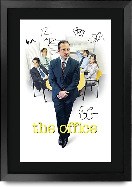 HWC Trading A3 FR The Office US Steve Carrell Gifts Printed Signed Autograph Picture for TV Memorabilia Fans - A3 Framed