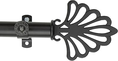 Modern Fan Curtain Rod Size: 48