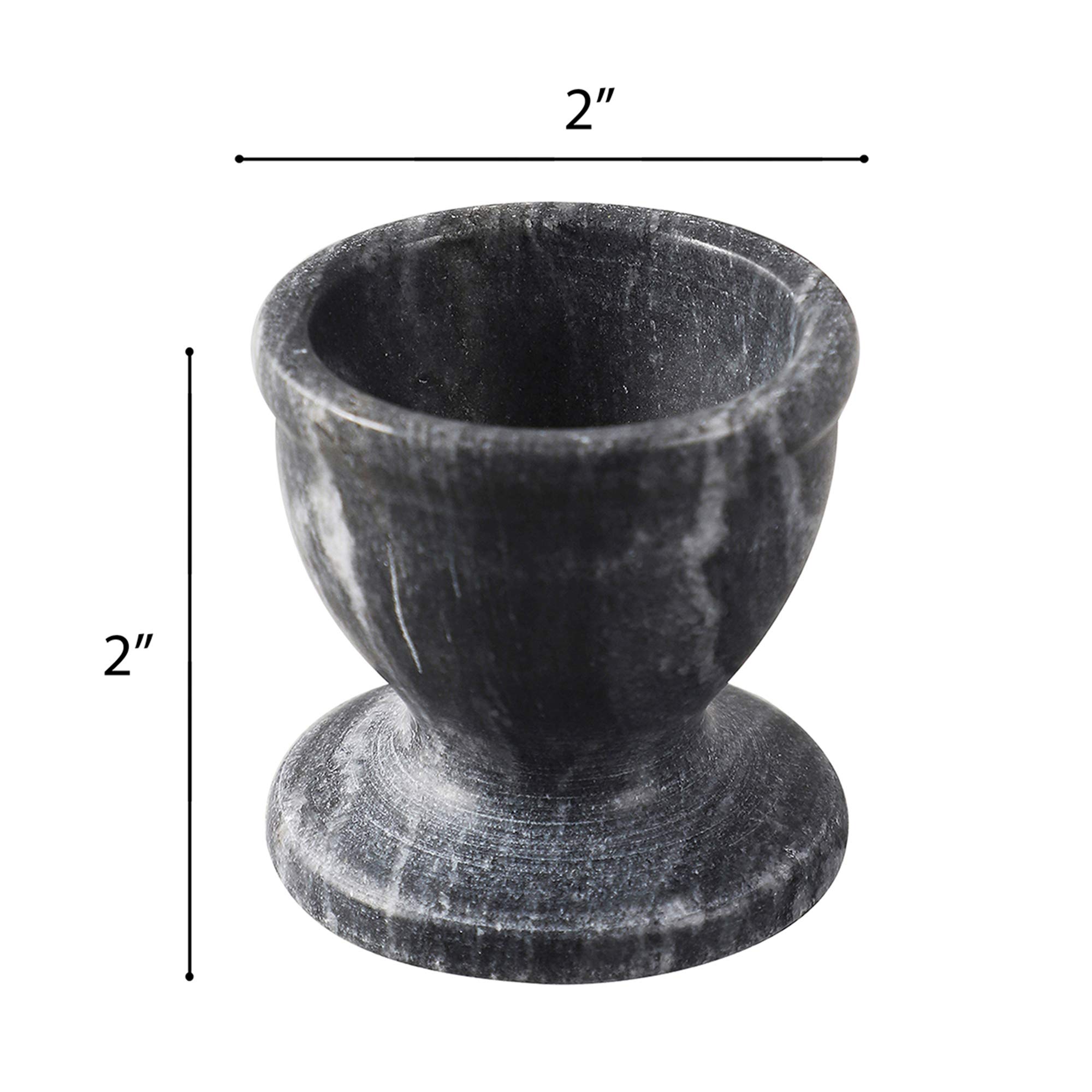 NikkisPride Marble Black Handmade Egg Cups Egg Keeper Egg Holder Set of 2 1
