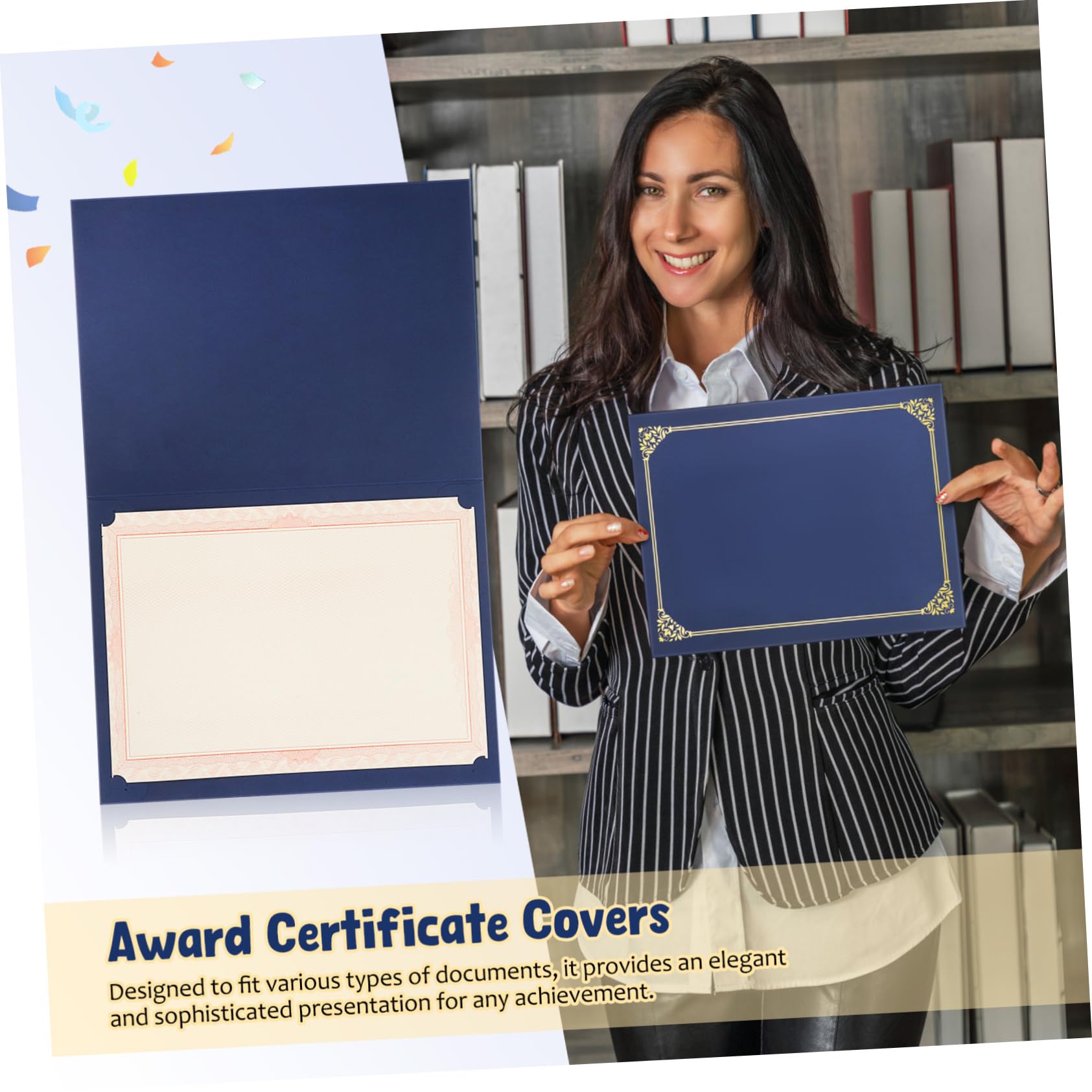 Genérico 30 Piezas Cubiertas de Certificados con Borde para Diplomas Soporte de Decorativos Profesional para Graduaciones y Reconocimientos