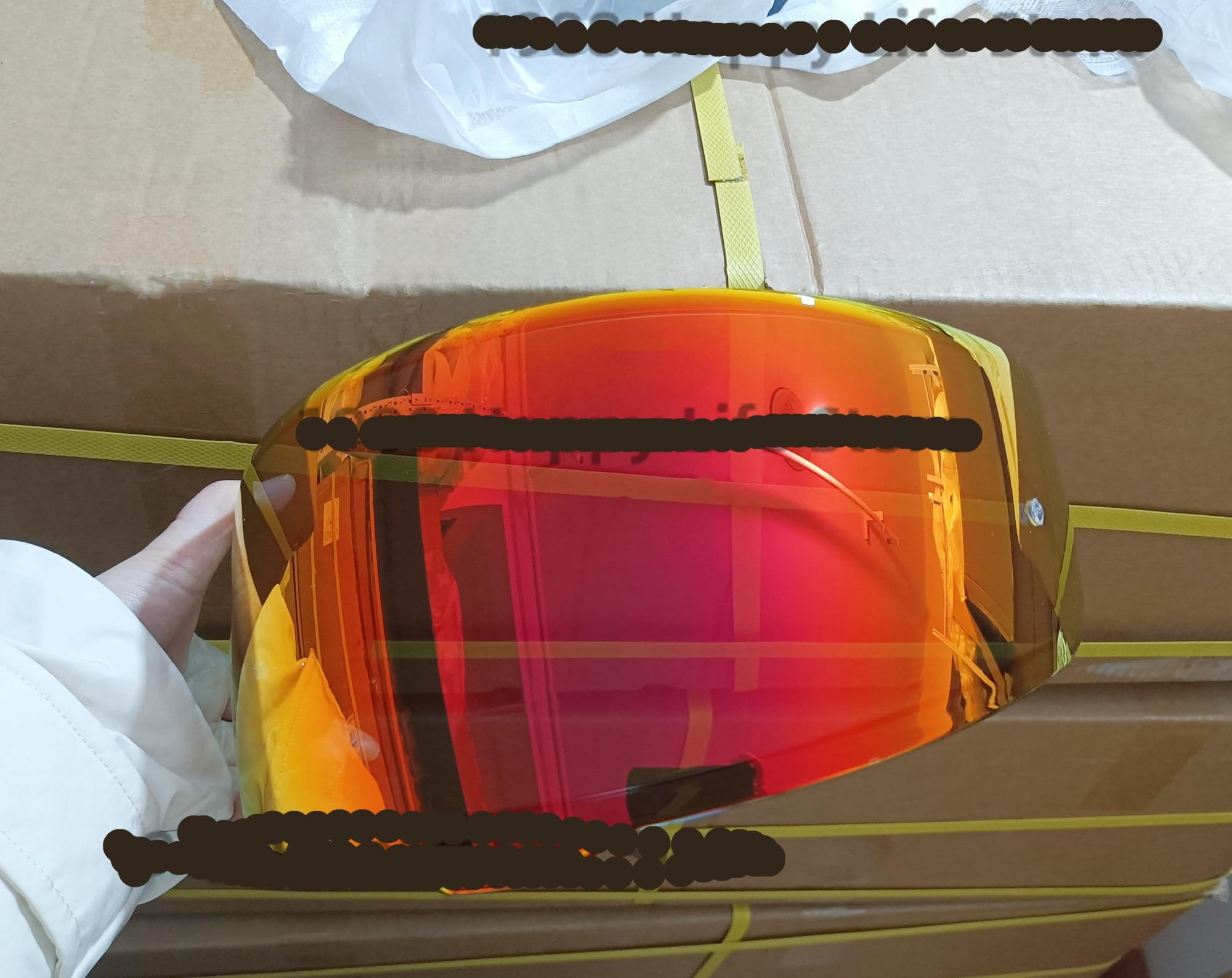 Visera para casco de moto Visera for casco, protector for de motocicleta, lente cristal, visor, espejo, accesorios(Deep Red)