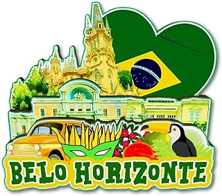 Refrigerator Magnet for Belo Horizonte Brazil Decorative Fridge Magnet City Travel Souvenir Tourist Gifts Classic Landmarks Handmade Crafts Home Decoration 848