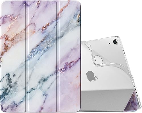 MoKo Funda compatible con iPad Air de 54 generación de 10.9 pulgadas 20222020, funda delgada de triple pliegue con parte trasera suave esmerilada,