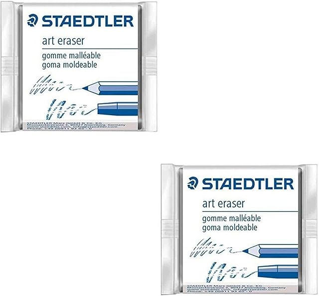 Staedtler Karat Artist's Art Kneadable Putty Rubber Erasers - Pack of 2