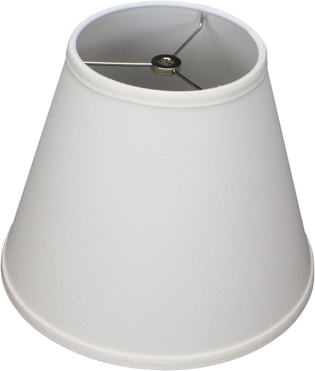 FenchelShades.com Lampshade 6" Top Diameter x 11" Bottom Diameter x 9" Slant Height with Washer (Spider) Attachment for Lamps with a Harp (Linen Cream)