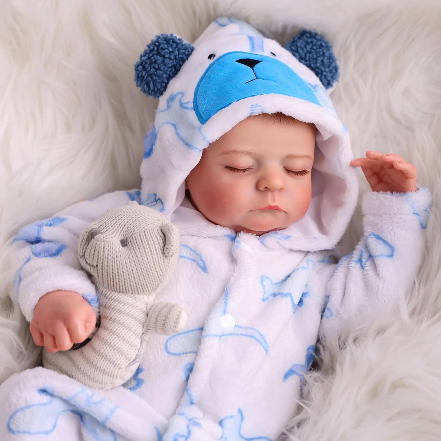 babeside reborn baby dolls boy, 20 inch lifelike newborn real life poseable realistic doll for boy soft vinyl and cloth body baby dolls with clothes and toy gift for kids age 3+