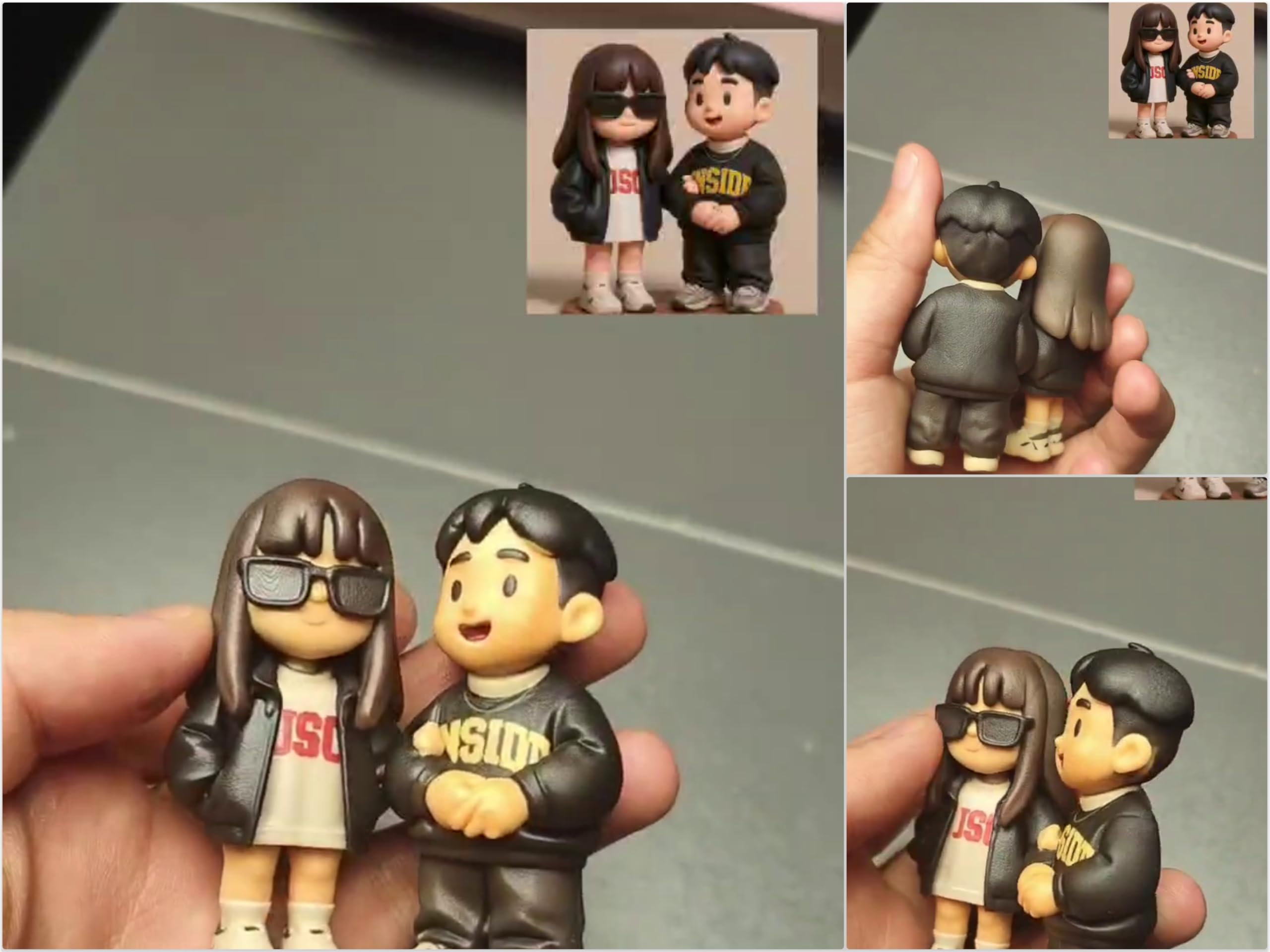 Figura impresa en 3D personalizada de foto o diseño, GPT4 a cartón, estatua Mini-Me (6 cm-10 cm), regalo personalizado, convierte tu imagen en un modelo 3D (1 x 8 cm + 1 x 8 cm)