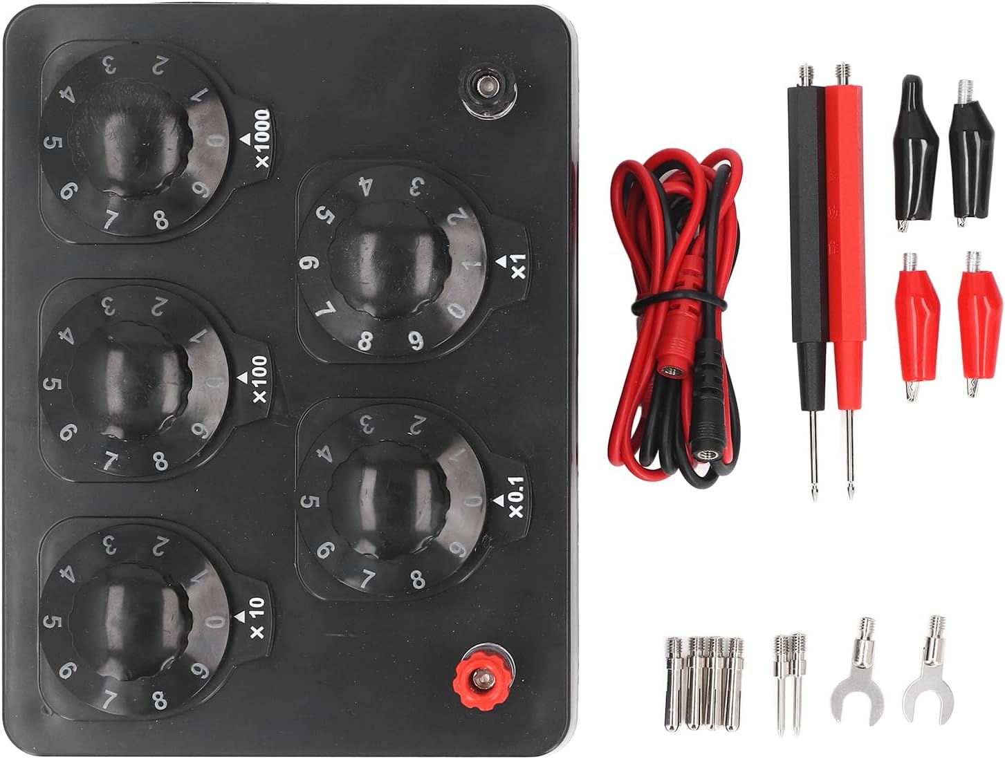 Adjustable Decade Resistor Variable Box Precision Lab Resistor Substitution Box for Electrical Testing ABS Material 468g